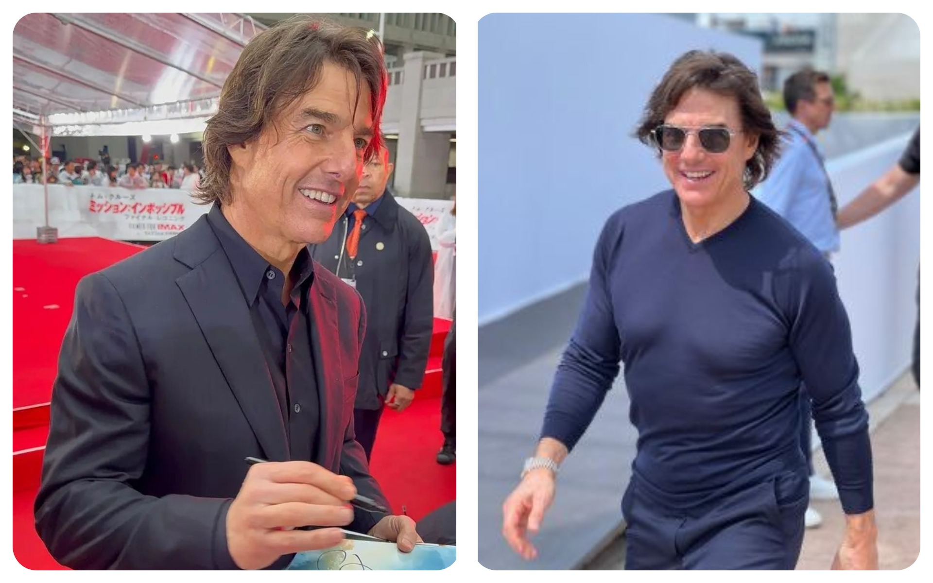 Tom Cruise's noticeably younger look amid rumors the actor has undergone surgery.