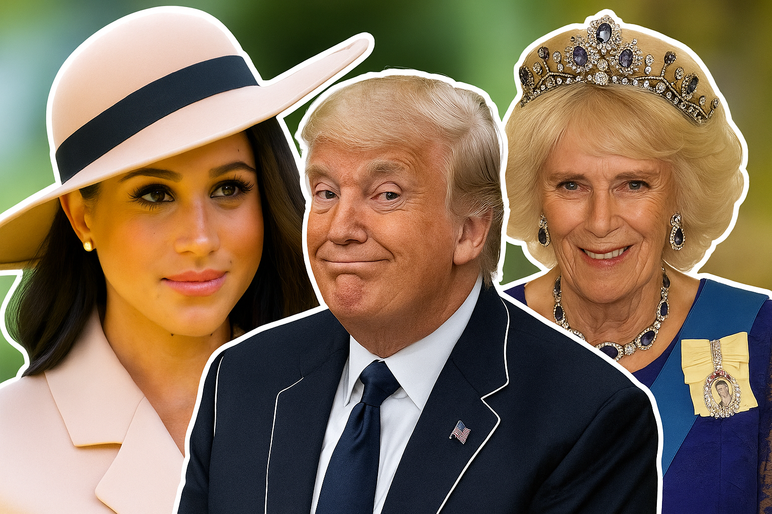 During his recent UK state visit, Donald Trump reportedly went off-script, asking Queen Camilla to "spill the tea" on Meghan Markle,