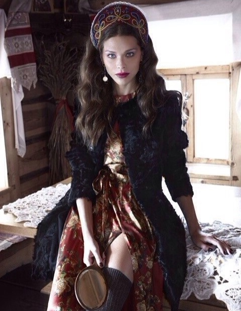 Slavic girl traditional fashion